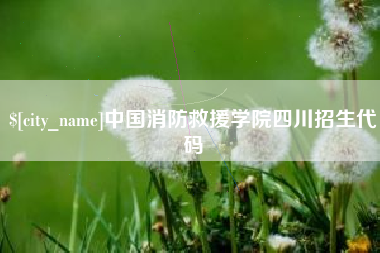 河南中国消防救援学院四川招生代码
