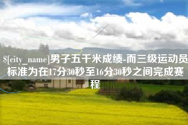 河南男子五千米成绩-而三级运动员标准为在17分30秒至16分30秒之间完成赛程