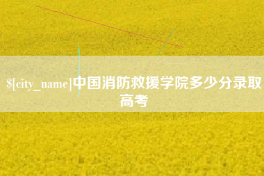 河南中国消防救援学院多少分录取高考