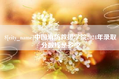 河南中国消防救援学院2024年录取分数线是多少