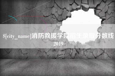 河南消防救援学院招生录取分数线2019