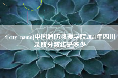 河南中国消防救援学院2021年四川录取分数线是多少
