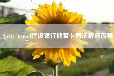 河南建设银行储蓄卡司法解冻流程