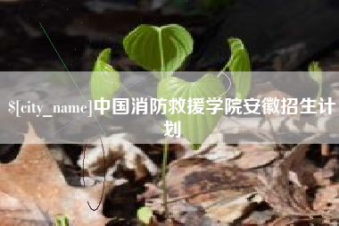 河南中国消防救援学院安徽招生计划
