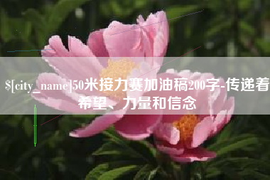 河南50米接力赛加油稿200字-传递着希望、力量和信念