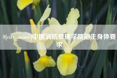 河南中国消防救援学院招生身体要求
