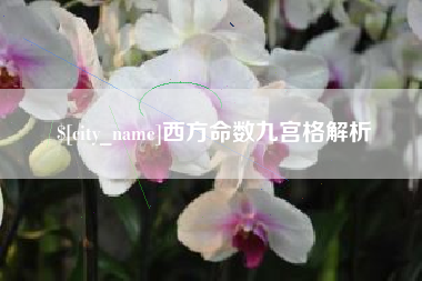 河南西方命数九宫格解析