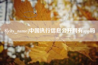 河南中国执行信息公开网有app吗