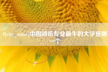 河南中国消防专业最牛的大学是哪一个