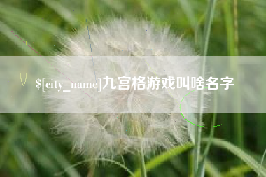 河南九宫格游戏叫啥名字