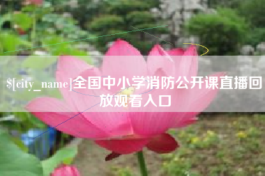 河南全国中小学消防公开课直播回放观看入口