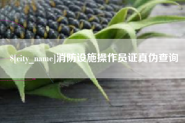 河南消防设施操作员证真伪查询