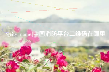 河南中国消防平台二维码在哪里