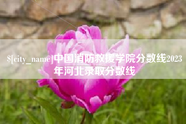 河南中国消防救援学院分数线2023年河北录取分数线