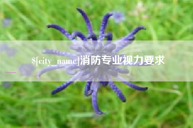 河南消防专业视力要求