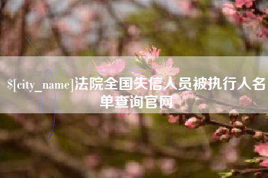河南法院全国失信人员被执行人名单查询官网
