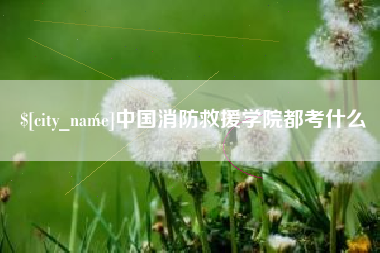 河南中国消防救援学院都考什么
