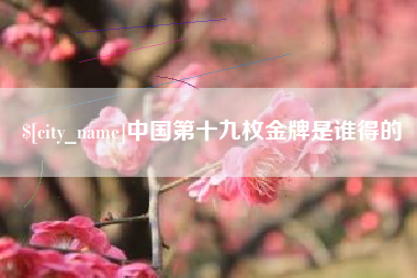 河南中国第十九枚金牌是谁得的