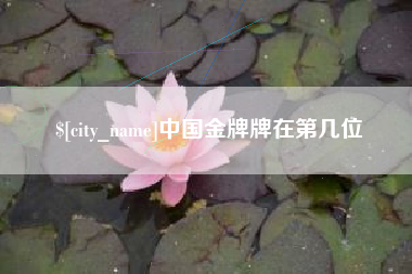 河南中国金牌牌在第几位