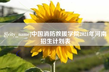 河南中国消防救援学院2021年河南招生计划表