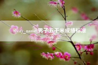 河南男子五千米成绩标准