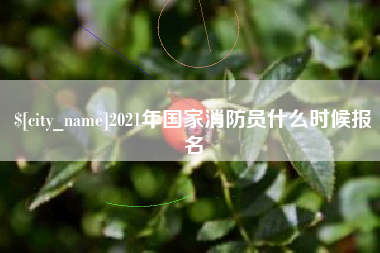 河南2021年国家消防员什么时候报名