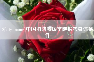 河南中国消防救援学院报考身体条件