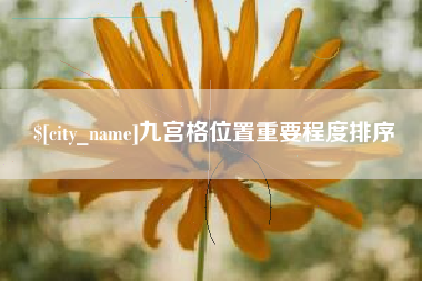 河南九宫格位置重要程度排序