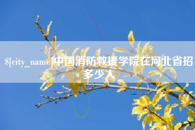 河南中国消防救援学院在河北省招多少人