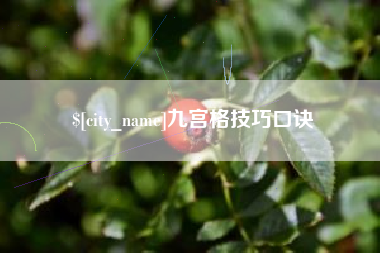 河南九宫格技巧口诀